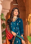 Af Dastoor Vol 4 Crepe Jacquard Kurti With Bottom Dupatta Catalog
